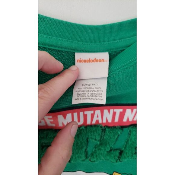 Nickelodeon Teenage Mutant Ninja Turtles Green Sweater - Teen XL 15-17YRS - Picture 2 of 5